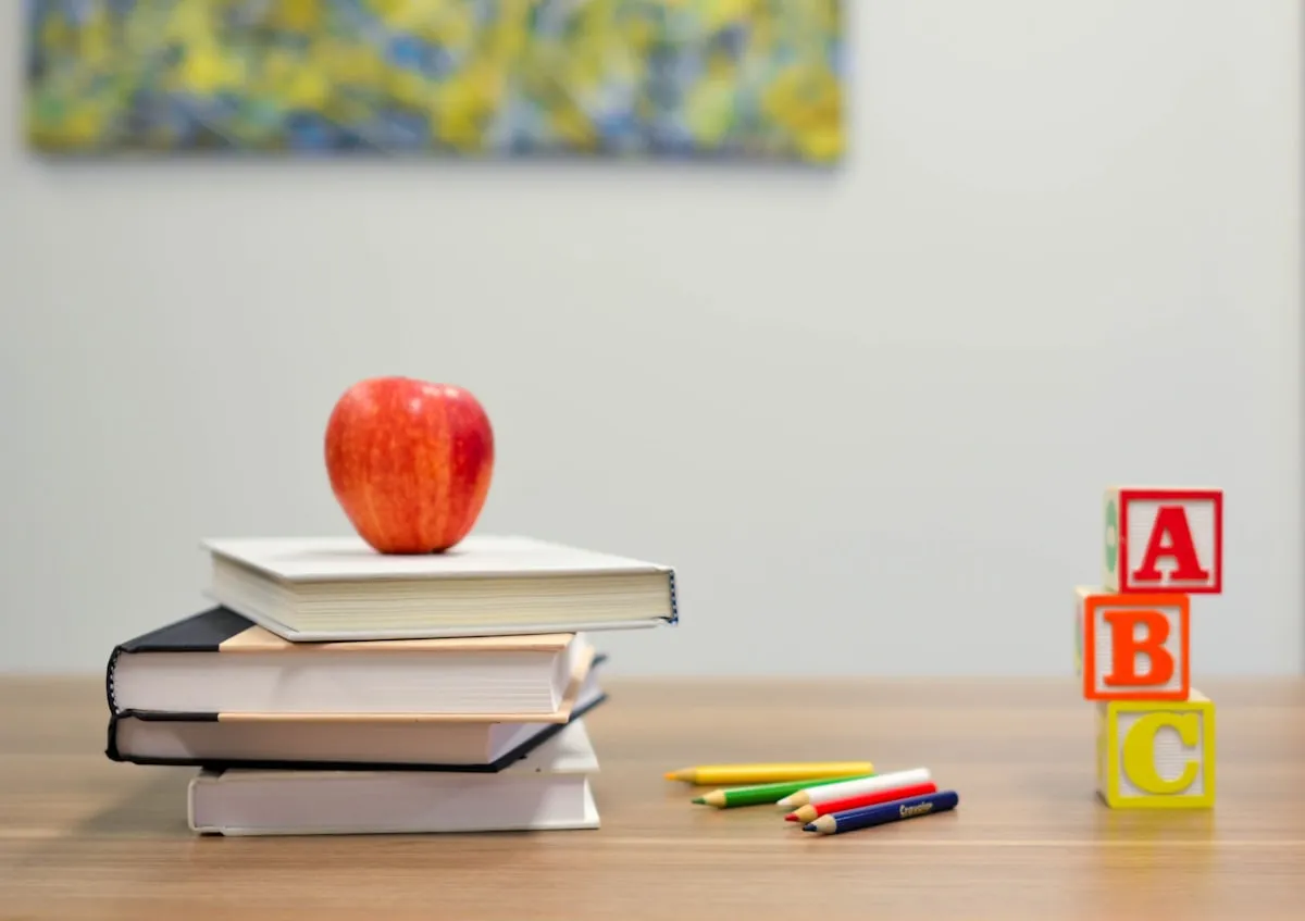 Books and learning materials representing an education initiative