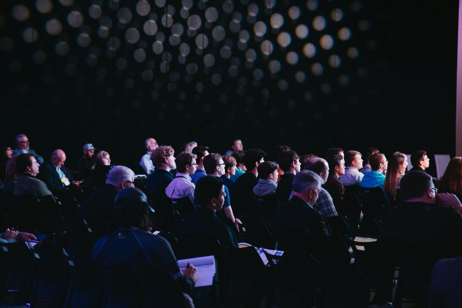 An audience at a corporate conference