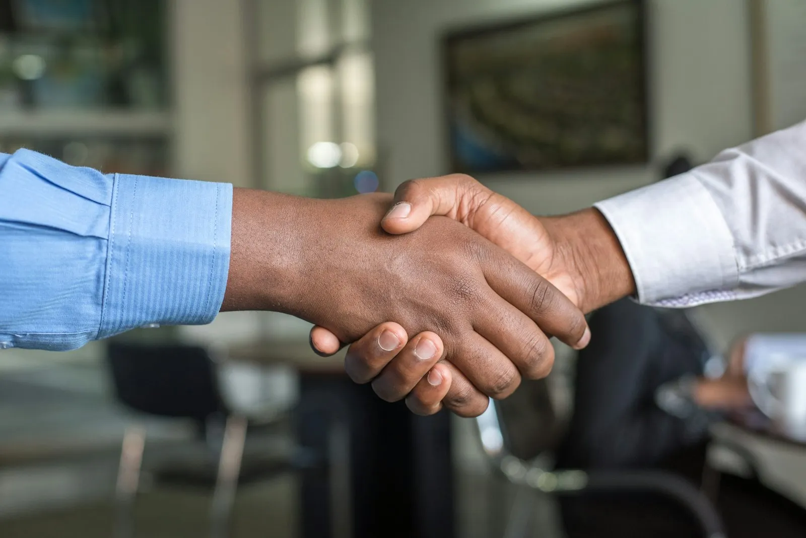 A business handshake sealing a partnership
