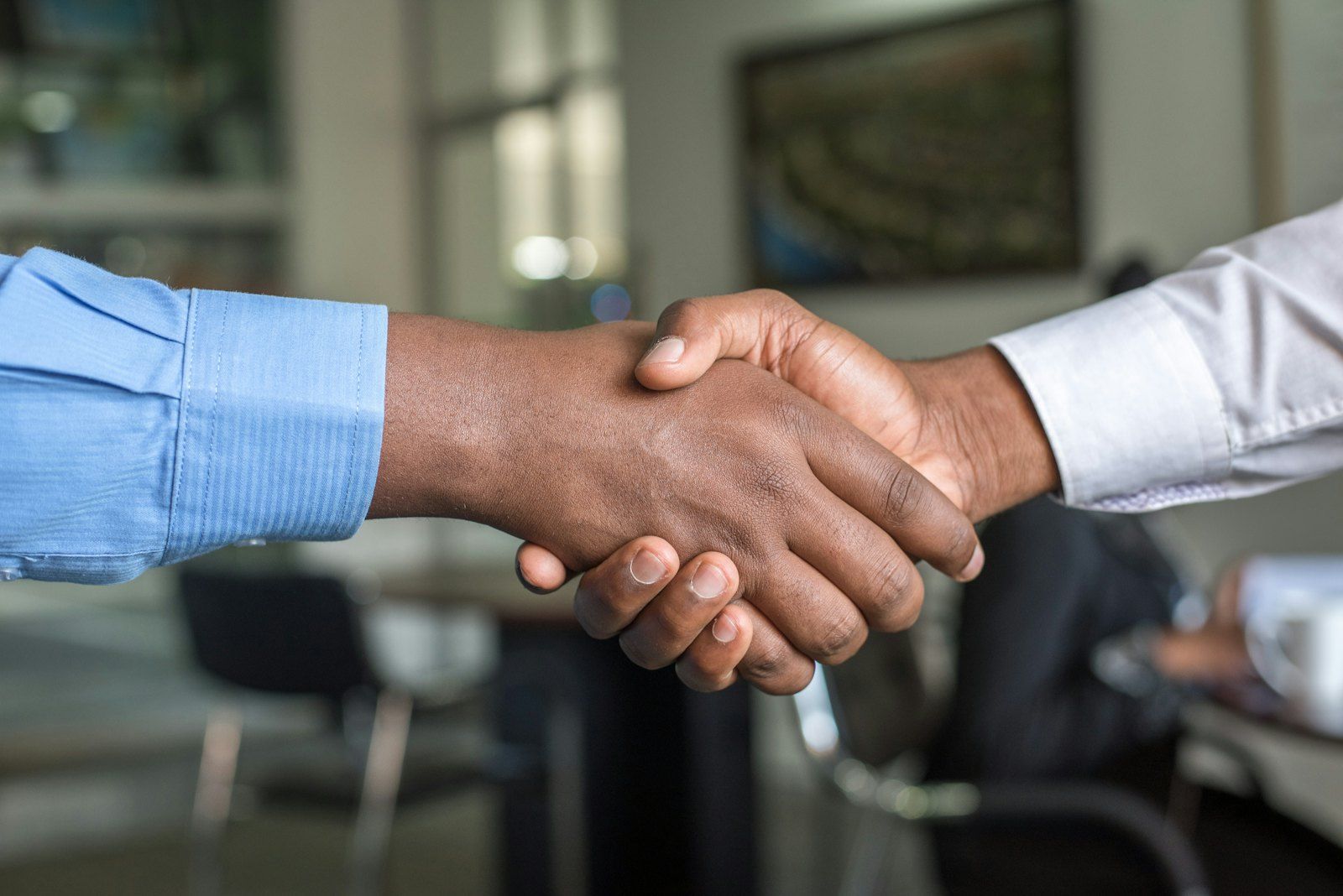 A business handshake sealing a partnership