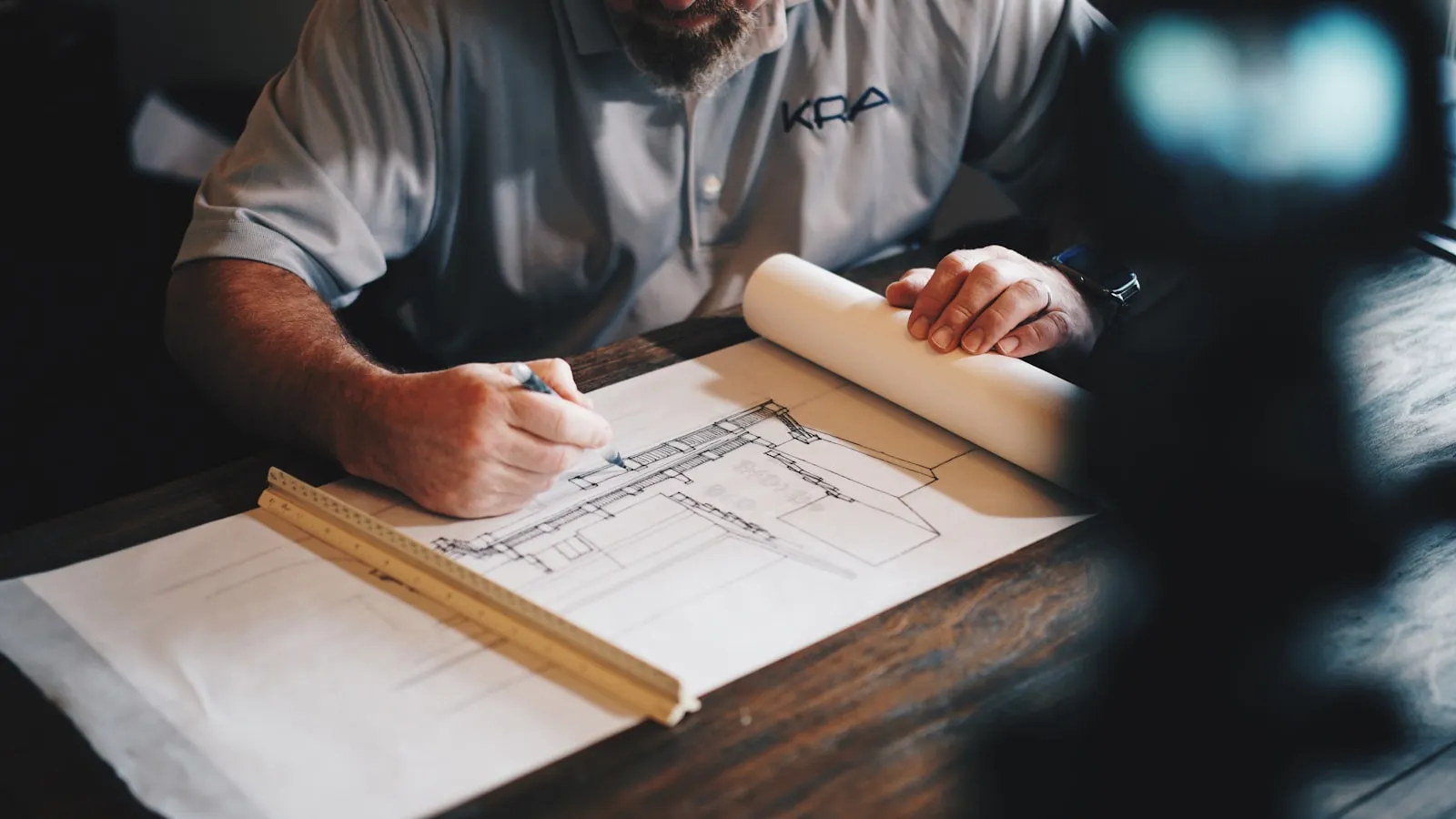 Engineers reviewing plans at a construction site